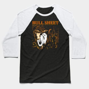 Bull Sheet Ghost Cow Baseball T-Shirt